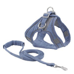 Pet Dog Cat Training Chest Harness with Reflective Collar. Various Colors