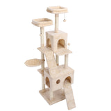 Multi-Level Cat Tree With Cozy Perches and Toys 
69" Tall Sturdy Perches and Hammock