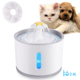 Automatic  Cat and Small Dog 2.4L Water Fountain with LED Lighting and Filter