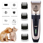 Professional Dog Hair Trimming Grooming Kit  Rechargeable  Low-Noise 
Electric Pet Hair Clipper Shaver Set