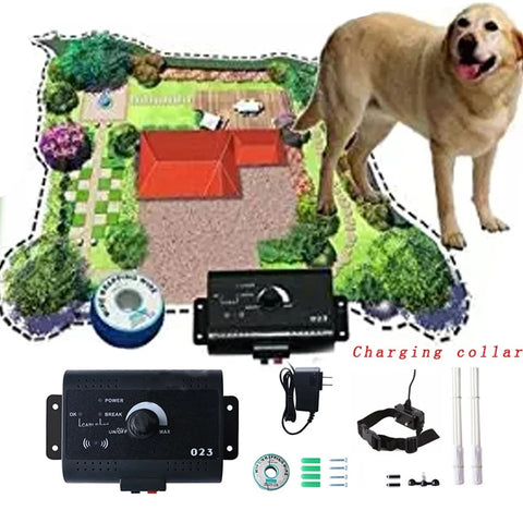 Electric Buried Containment Fence for Dogs Pet Puppy with Waterproof Electronic Collar. Up to 3 Collars Available.