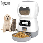 3.5L Automatic Cat and Small Dog Feeder with Voice Recorder and Stainless Steel Bowl