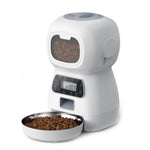 3.5L Automatic Cat and Small Dog Feeder with Voice Recorder and Stainless Steel Bowl