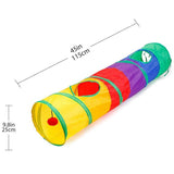 Colorful Cat Tunnel Collapsible Tube Play Toy