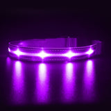 MASBRILL LED Dog Cat Puppy Pet Waterproof Collar USB Rechargeable Various Colors