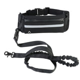 Reflective Waist Pouch Hands Free Dog Leash for Runners, Joggers and Walkers.