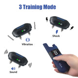 MASBRILL 2625 FT. Control Range Electric Dog Puppy Training Collar. Various Functions, Vibration Sound and Shock