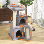 Cat Tree Condo with Play Toys, Sisal Board and Rest Perches