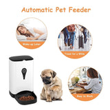 Automatic Food Dispenser for Dog Cat Puppy Pet Voice Recorder LCD Display