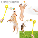 Dog Toy Throwing Stick with Ball