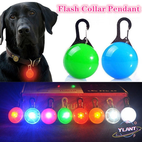 LED Cat Dog Pet Flashing Safety Pendant for Collar.  Multiple Colors.