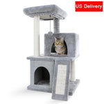 Cat Tree Condo with Play Toys, Sisal Board and Rest Perches