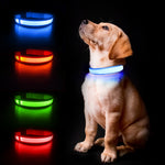 MASBRILL LED Dog Cat Pet Collar Luminous Waterproof Safety Glow Flashing Various Colors