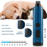 Rechargeable Dog Nail Trimmer with 2 Speeds