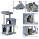 Cat Tree Condo with Play Toys, Sisal Board and Rest Perches