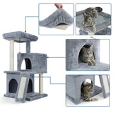 Cat Tree Condo with Play Toys, Sisal Board and Rest Perches