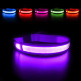 MASBRILL LED Dog Cat Pet Collar Luminous Waterproof Safety Glow Flashing Various Colors