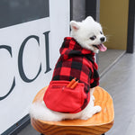 Plaid Reversible Hooded Dog Winter Coat  
Pet Jacket  Cold Weather Dog Clothes    Pet Apparel for Small Medium Large Dogs