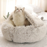 New Style Warm and Soft Round Plush Bed for Cats and Dogs