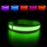 MASBRILL LED Dog Cat Pet Collar Luminous Waterproof Safety Glow Flashing Various Colors