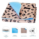 Washable Dog Pee Pads with Non Slip Back Mats with Great Urine Absorption, Reusable Puppy Pee Pads for Whelping, Potty Training, Play