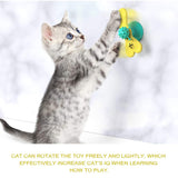 Cat Pet Toys Turntable Whirling Windmill Ball with Suction Cup Wall Mount