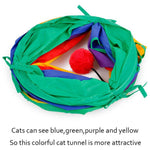 Colorful Cat Tunnel Collapsible Tube Play Toy