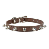 Spike Studded Leather Collars for Cool Cats and Dogs