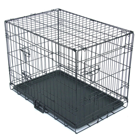 US Warehouse 30" Pet Kennel Cat Dog Folding Steel Crate Animal Playpen Wire Metal