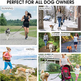 Reflective Waist Pouch Hands Free Dog Leash for Runners, Joggers and Walkers.