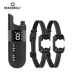 MASBRILL 2625 FT. Control Range Electric Dog Puppy Training Collar. Various Functions, Vibration Sound and Shock