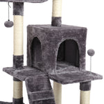 Multi-Level Cat Tree With Cozy Perches and Toys 
69" Tall Sturdy Perches and Hammock