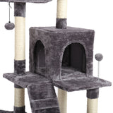 Multi-Level Cat Tree With Cozy Perches and Toys 
69" Tall Sturdy Perches and Hammock