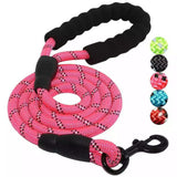 Pet Leash Reflective Strong Dog Leash 4.9 ft Long With Comfortable Padded Handle Heavy Duty Training Durable Nylon Rope Leashes