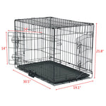 US Warehouse 30" Pet Kennel Cat Dog Folding Steel Crate Animal Playpen Wire Metal