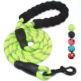 Pet Leash Reflective Strong Dog Leash 4.9 ft Long With Comfortable Padded Handle Heavy Duty Training Durable Nylon Rope Leashes