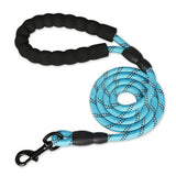 Pet Leash Reflective Strong Dog Leash 4.9 ft Long With Comfortable Padded Handle Heavy Duty Training Durable Nylon Rope Leashes