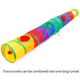 Colorful Cat Tunnel Collapsible Tube Play Toy