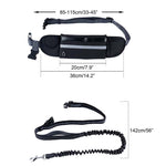 Reflective Waist Pouch Hands Free Dog Leash for Runners, Joggers and Walkers.