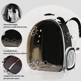 Portable Breathable Pet Carrier Backpack for Cat and Small Dog 
Transparent Space Pet Backpack