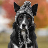 Warm Windproof Pet Hat for Small Medium Dogs and Cats, Adorable Winter Warm Cap, Beanie with Pom Pom