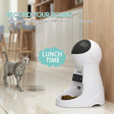 Iseebiz 3L Automatic Pet Feeder With Voice Record 4 Feeds per Day