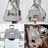 Airline Approved Pet Carrier Bag  For Dogs and Cats With Mesh  Windows