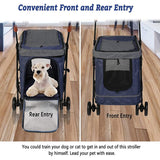 Lightweight Folding Pet Stroller for Small Medium Dogs and Cats     Carries up to 45 lb petsCarrier Good for Travel and Camping