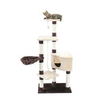 Multi-Level Cat Tree With Cozy Perches and Toys 
69" Tall Sturdy Perches and Hammock