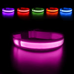 MASBRILL LED Dog Cat Pet Collar Luminous Waterproof Safety Glow Flashing Various Colors