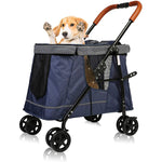 Lightweight Folding Pet Stroller for Small Medium Dogs and Cats     Carries up to 45 lb petsCarrier Good for Travel and Camping