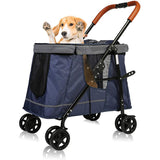 Lightweight Folding Pet Stroller for Small Medium Dogs and Cats     Carries up to 45 lb petsCarrier Good for Travel and Camping