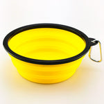 Folding Silicone Pet Bowl for Everyday Use and Travel.  Dog Cat Puppy Portable Food and Water Bowl for All Size Pets