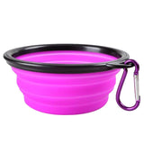 Folding Silicone Pet Bowl for Everyday Use and Travel.  Dog Cat Puppy Portable Food and Water Bowl for All Size Pets